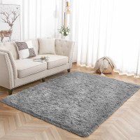 Carpet rug fluffy new/Tapis moelleux neuf 1,6x2m -Gris