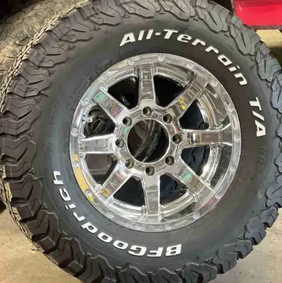 Absolutely mint wheels with 35x 12.5 r 18 tires that have about a season left Wheels look brand new...