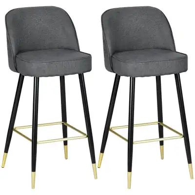 Contemporary Upholstered Armless Kitchen Chairs with Back, View more