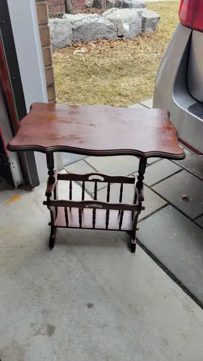 Vintage Wooden magazine table, View more