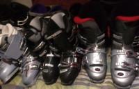 Over 15 pair: downhill ski boots