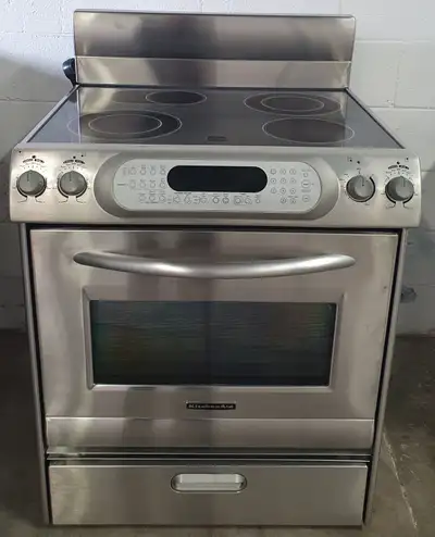 -Electric Stove “KITCHEN AID” 30 inch (many futures), View more