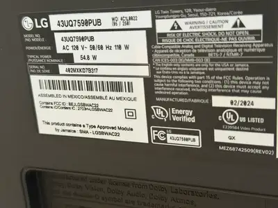 Téléviseur LG 43'' presque neuf, View more