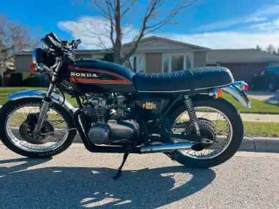 All original, classic 1977 Honda 550, in great shape, sold as is.
