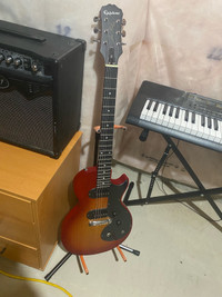 Red Electric guitar