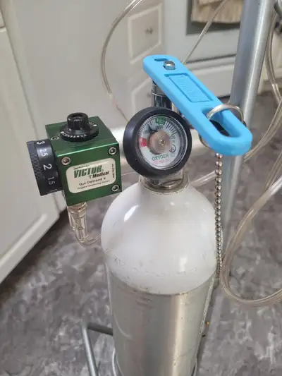 New Victor Oxygen Regulator , Portable stand and Tank, View more