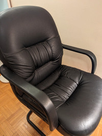 Luxury real Leather Office Chair - Black
