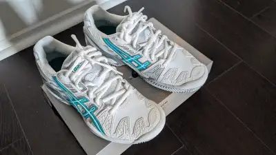Brand new, never worn. Beautiful Asics Women's tennis shoes. Paid $149.99+tax. Asking $90 OBO. Pick...
