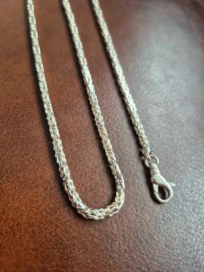 New 18 inch 925 Sterling Silver Chain. 17 grams. 4 mm thick., View more