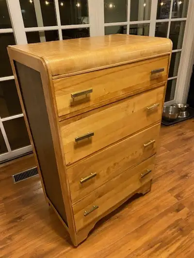 Vintage 1960’s Art-Deco Waterfall Dresser, View more