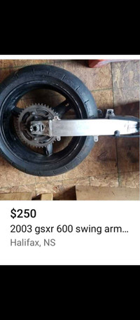 2005 Suzuki rim and swingarm 