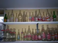 Large Vintage Pop Bottles Collection