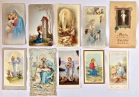 Antiquité Collection Art religieux Lot de 10 images pieuses #2 L