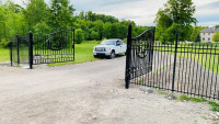 Aluminum fence 4ft, 5ft and 6ft tall, posts, hardware, walk gate