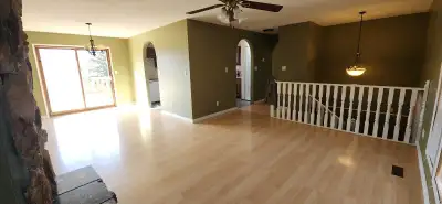 Bright 3 bedroom 1 bath upper floor of house. Large deck. Laundry in suite. Short walk to both prima...