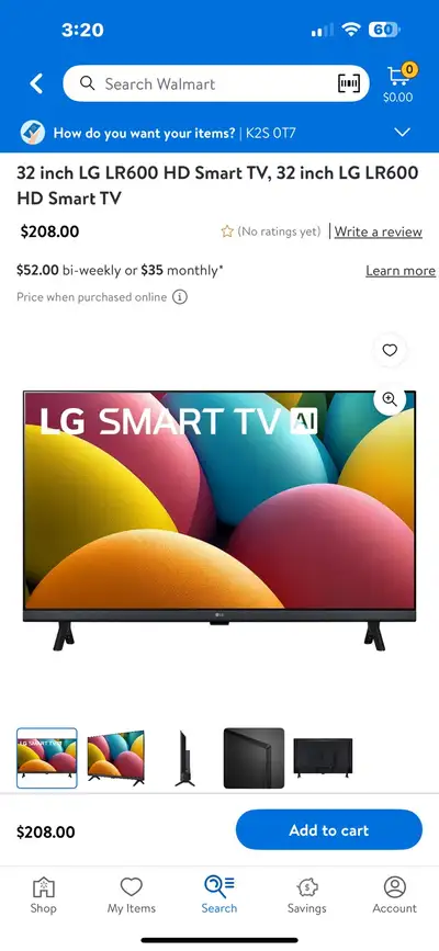 brand new 32” LG HD smart tv for sale!!, View more