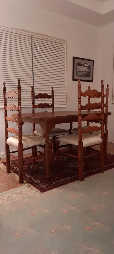 Dining table with 4 chairs, View more