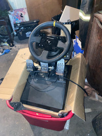 Thrustmaster  racing wheel and pedal 