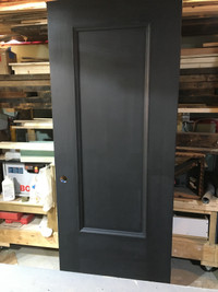 Black wood exterior door