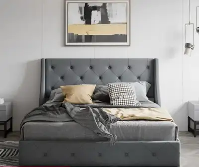 King size bed with mattress, View more