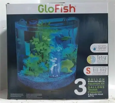 New in Box. Pickup in Markham 3 Gallon "GloFish aquarium kits, lighting and decor create an underwat...