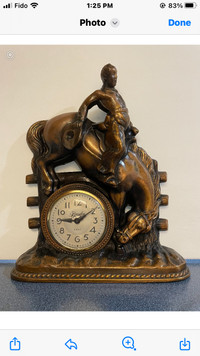 Vintage Rodeo Cowboy Clock