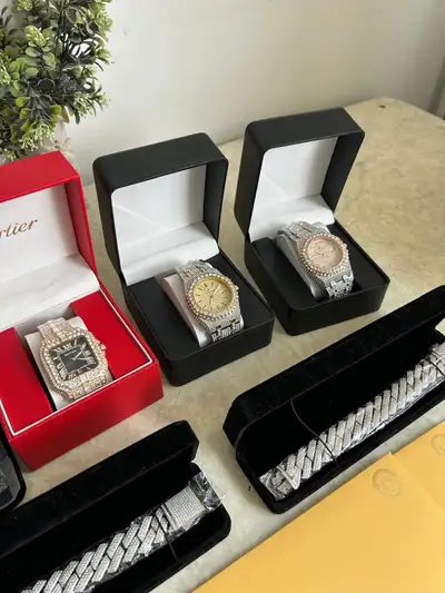 "VVS moissanaite bracelet + Cartier or AP Watch Combo *Passes Dmnd Tstr* Moissanite Watch – Only $70...
