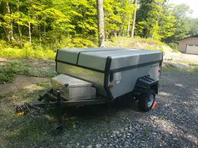 Small tent trailer ways 900 lb can be pulled by almost any small car. In good shape. Solid floor. No...