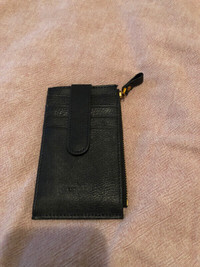 Leather Black Vertical Cardholder Wallet
