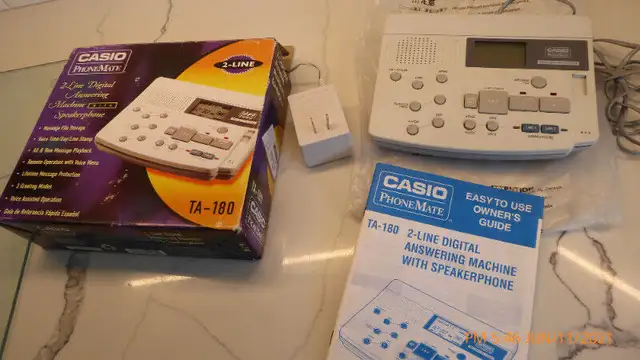 Casio 2-Line Answering Machine, Digital, Record conversations ** in General Electronics in Hamilton - Image 2