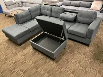 Sectional Sofa with Storage Ottoman, View more