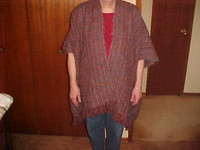 LADIES HAND WOVEN PANCHO SWEATER