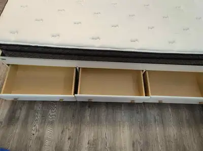 Sleep Essentials Twin Bed with Storage Drawers and Mattress, View more