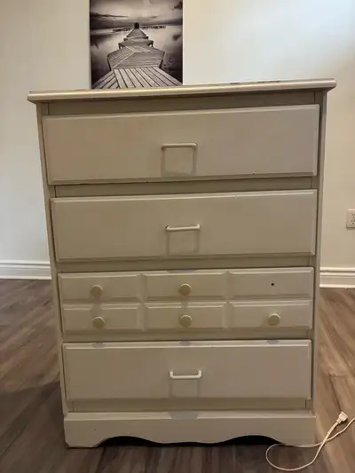 White Wooden Dresser / Chest of Drawers, View more