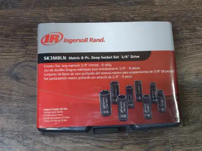 Ingersoll-Rand 8-Piece 3/8in Drive Deep Impact Set Metric, View more