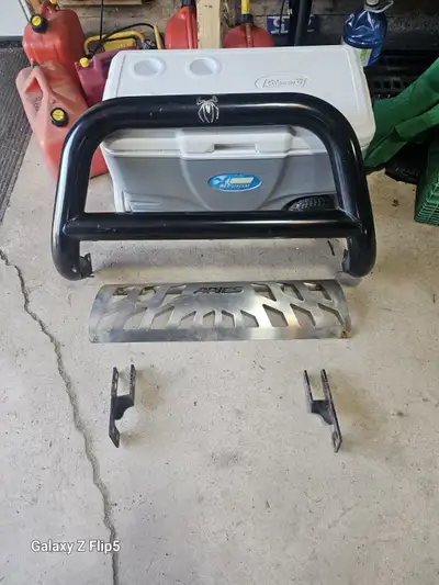 ARIES 335 BULL/BRUSH GUARD FOR SALE. ONLY 3 MONTHS OLD JUST LIKE NEW SKID PLATE AND MOUNTING HARDWAR...