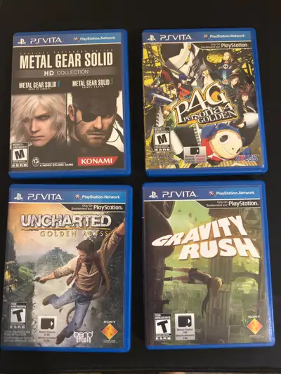 PS Vita games MINT CONDITION (P4G, Metal Gear, Uncharted, GR), View more