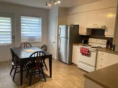 Bas de duplex à louer avec cour et garage double