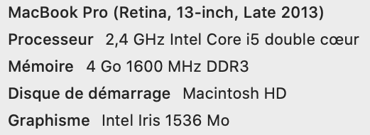 MacBook Pro 13 pouces - fin 2013 in Laptops in West Island - Image 10