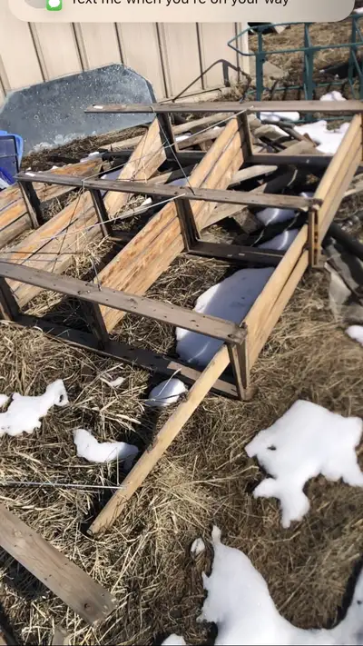 Old wood shelves for $30. Need repair. , View more