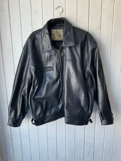 Vintage CASINO RAMA Saxon Leather Genuine Black Leather Jacket size 2XL Good Condition Asking $55 Or...