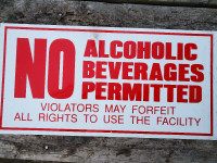 No Alcoholic Beverages Permitted Steel Sign For Garage Man Cave