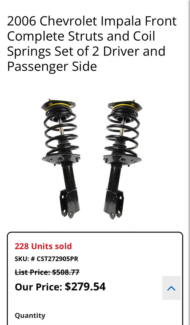 2006 Chevy impala struts in Other in Regina - Image 3