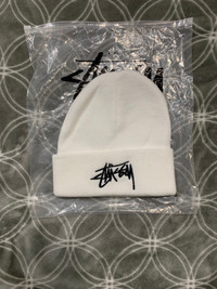 White STUSSY beanie