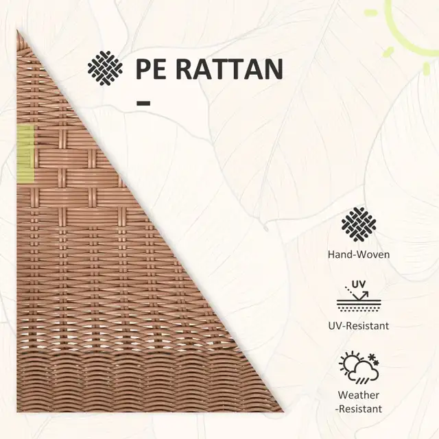 3 Pieces Outdoor Wicker Furniture Set with 2 Stackable Chairs, T in Patio & Garden Furniture in Markham / York Region - Image 6