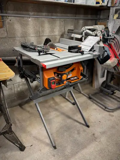 RIDGID 15 Amp 10 -inch Table Saw with Folding Stand, View more