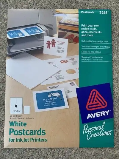 Post Card Paper for Printers NEW - Birthday/Wedding/Christmas! This is a package containing 60 postc...