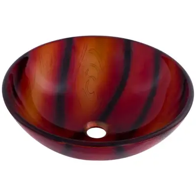 LAVABO VERRE TREMPÉ NOVATTO 16.5”x5.75” GLASS BATHROOM SINK, View more