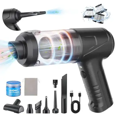 (New)2-in-1 Car Vacuum & Air Duster 65W/16Kpa/30 Mins high Power, View more
