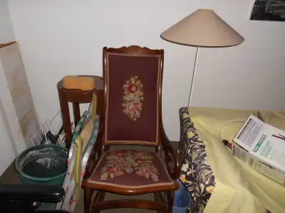 Beautiful Antique Solid Wood Rocking Chair, View more